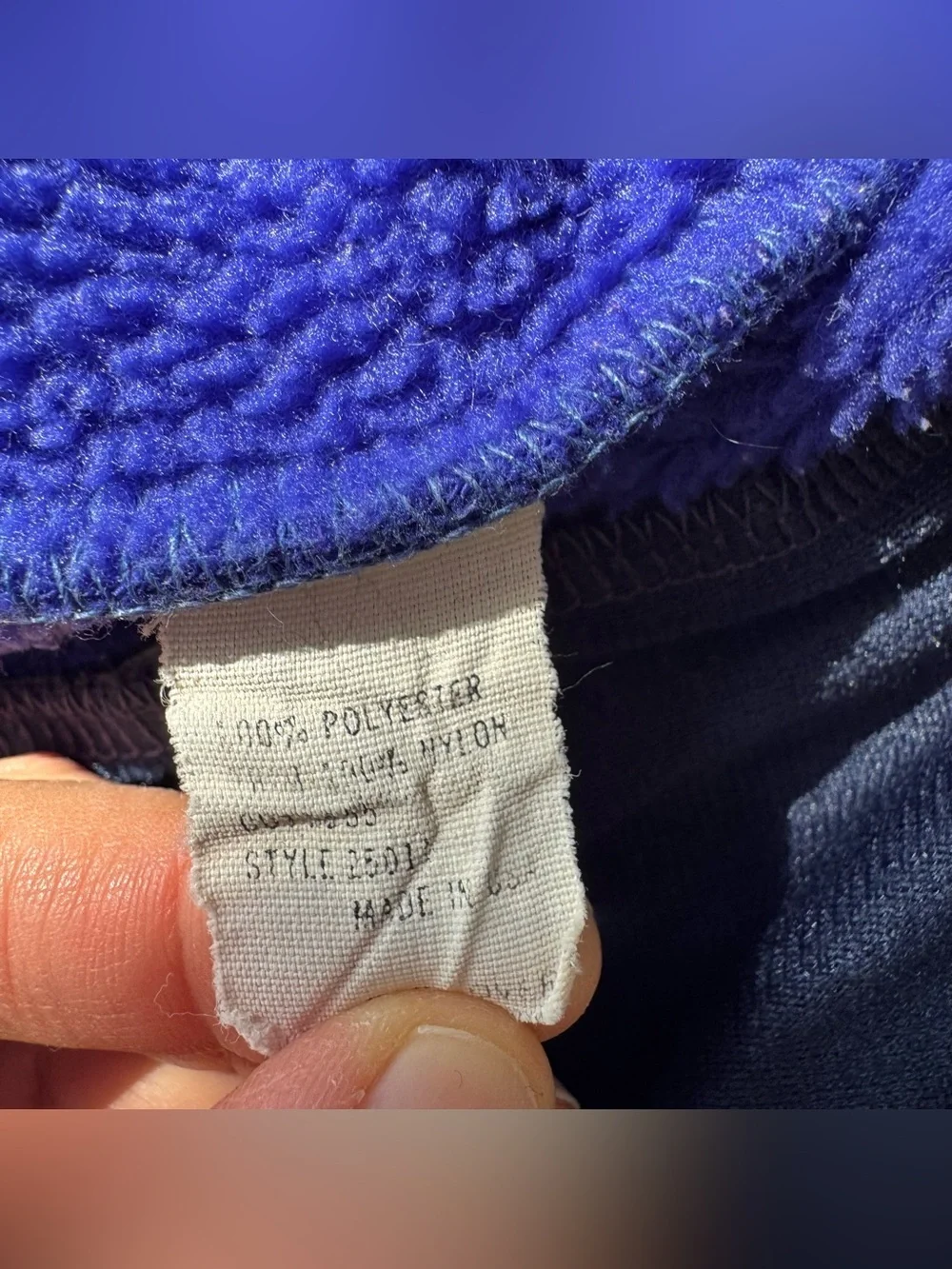 VTG Patagonia Blue Full-Zip Fleece Jacket Synchilla Outdoor Hiking USA L